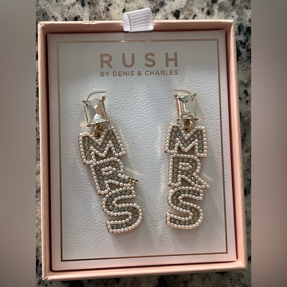 NWT- RUSH- MRS. Earrings